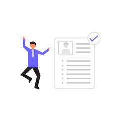 illustration of a job offer. Perfect for covers, brochures, posters, books, banners, leaflets, landing pages, social media content.