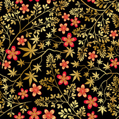 Floral seamless pattern. Flower decorative tile background.