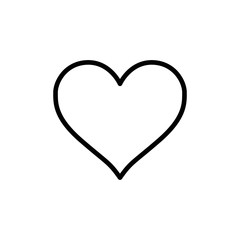 Heart shape vector. Linear icon. Love symbol.