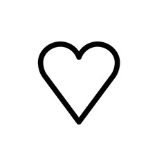 Heart shape vector. Linear icon. Love symbol.