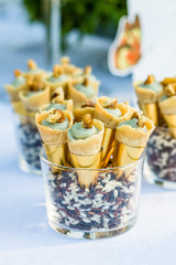 variety appetizers and finger food