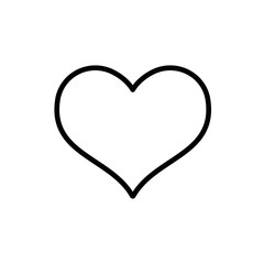 Heart shape vector. Linear icon. Love symbol.