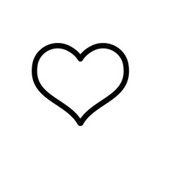 Heart shape vector. Linear icon. Love symbol.