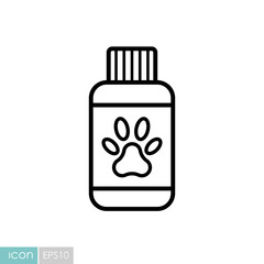 Pet shampoo vector icon. Pet animal sign