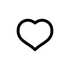 Heart shape vector. Linear icon. Love symbol.