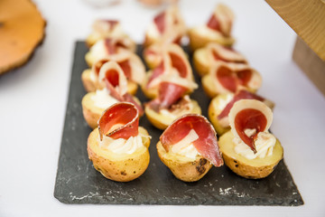 variety appetizers and finger food