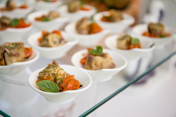 variety appetizers and finger food