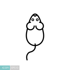 Mouse vector icon. Pet animal sign