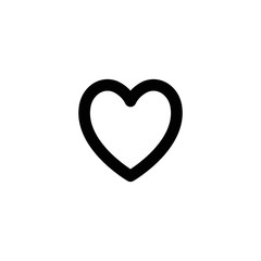 Heart shape vector. Linear icon. Love symbol.