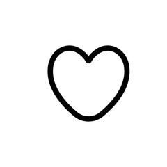 Heart shape vector. Linear icon. Love symbol.