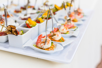 variety appetizers and finger food