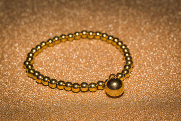 Golden beaded bracelet