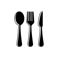 Spoon Fork Knife Vector Illustration