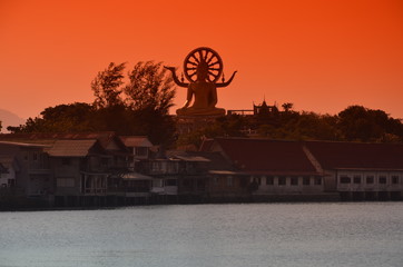 Big Buddha Temple (Wat Phra Yai) - Świątynia wielkiego Buddy na wyspie Koh Samui w Tajlandii © Tomasz Aurora