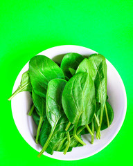 spinach petals, fresh green vegetables grass microgreen Menu concept, food background, keto or...