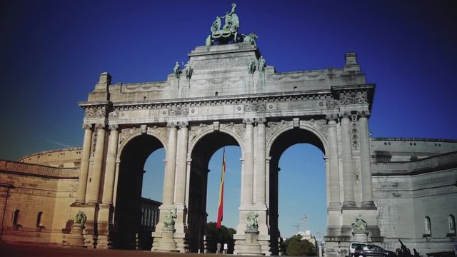 Cinquantenaire and Triumphal Arch (Arc de Triomphe) in Bruxelles,Brussels, Europe