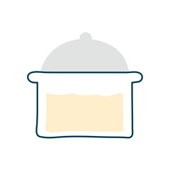 kitchen pot flat style icon vector design