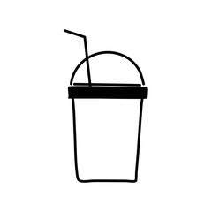 smoothie mug drink silhouette style icon vector design