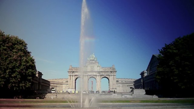 Cinquantenaire and Triumphal Arch (Arc de Triomphe) in Bruxelles,Brussels, Europe