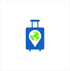 Travel logo design icon vector template. Travel destination vacation trip symbol graphic