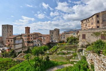 Fototapeta premium Panoramic view of the town of Terracina, Italy 