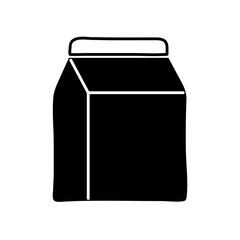 Isolated milk box silhouette style icon vector design