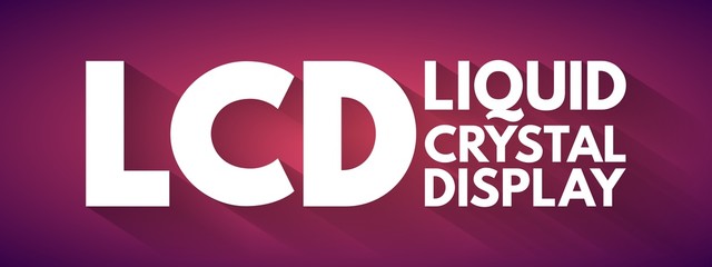 LCD - Liquid Crystal Display acronym, technology concept background
