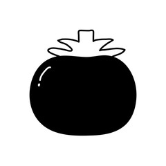 tomato silhouette style icon vector design