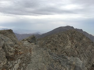 mountain landscape with clouds