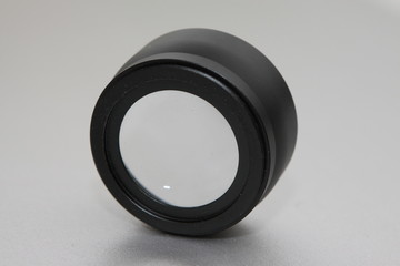 Lens for lens on a gray background.