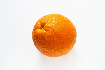 Ripe orange isolated on white background + Clipping Path