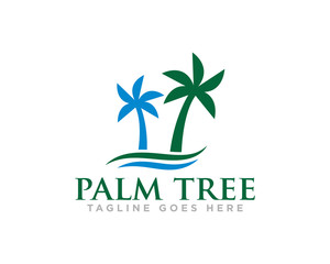 Obraz premium Palm Tree Logo Design Vector