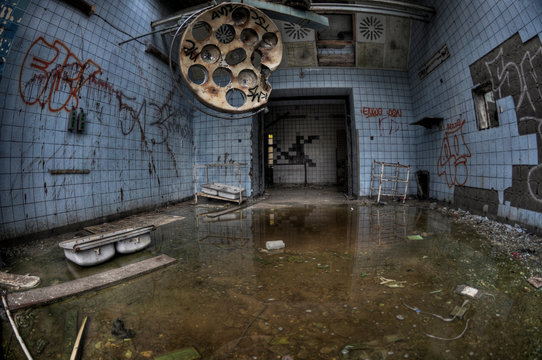 Abandoned hospital sanatorium Beelitz Heilstaetten, Germany