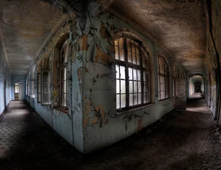 Muurstickers Verlaten ziekenhuissanatorium Beelitz Heilstaetten, Duitsland © Chawran