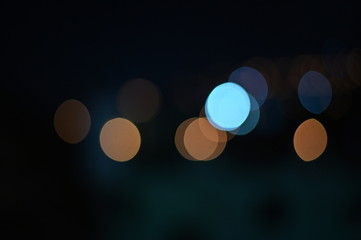 colorful lights on a dark background