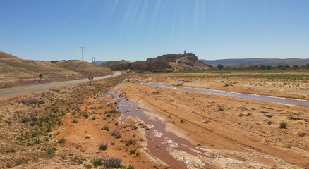beautiful landscape in Atlas mountains , morocco, berber village