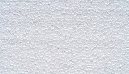 Closeup of a white Polystyrene surface