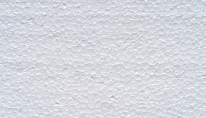 Closeup of a white Polystyrene surface