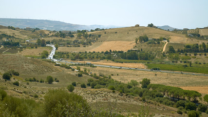 landscapes of the Italian island of Sicily