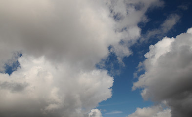 blue sky with clouds/Sunny day/Cumulus clouds