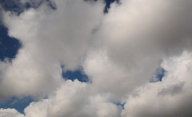 blue sky with clouds/Sunny day/Cumulus clouds