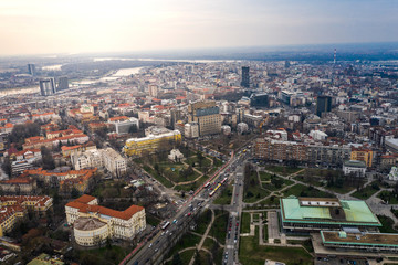 Obraz premium Belgrade landscape city view, Serbija