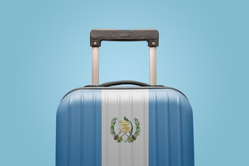 Baggage with Guatemala flag print tourism and vacation concept.