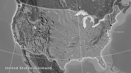 United States mainland, bilevel elevation - composition