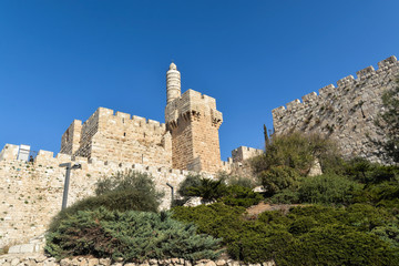 Naklejka premium Tower of David in Jerusalem.