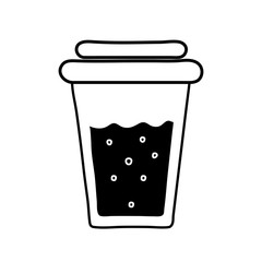 smoothie mug drink silhouette style icon vector design