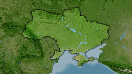 Ukraine, satellite B - dark glow