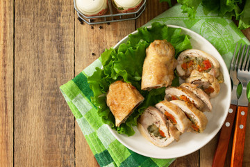 Background with Coffee cup and beans on concrete table. Top view flat lay background. Copy space.