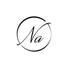 Initial Letter NA Logo Design Vector Template. Creative Abstract NA Letter Logo Design