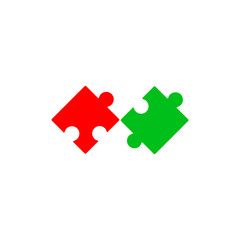 Puzzle icon vector illustration isolated on white